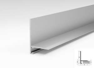 Микроплинтус Лука L - образный Апл 02 01л Серебро 2700 мм