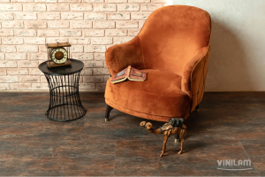Виниловая плитка Vinilam Ceramo Stone WPC 71617 Керамическия Сталь