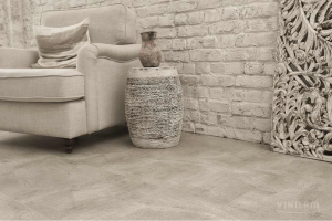 Виниловая плитка Vinilam Ceramo Stone WPC 61603 Бетонная смесь