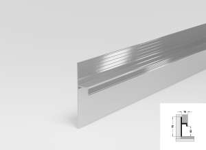 Плинтус Лука скрытого монтажа Плт 75 00 Алюминий 2500 мм