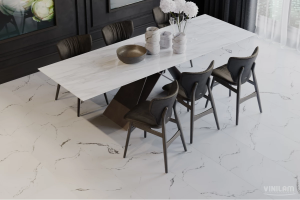 Виниловая плитка Vinilam Ceramo Stone WPC 83444 Итальянский Мрамор