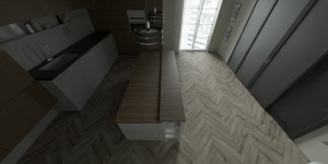 Кварцвинил Alpine Floor Parquet LVT ЕСО 16-15 Дуб Исида реальные фото на кухне