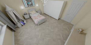 Линолеум Tarkett Idylle Nova Saga 3 фото в спальне