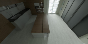 Линолеум Таркетт Глориоса 1  реальные фото в интерьере кухни