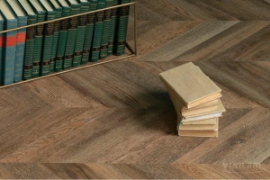 Фото Виниловая плитка Vinilam Parquet Chevron Glue RI153610CL4 Нормандия клеевой 