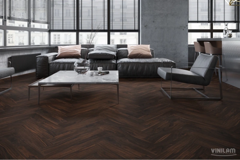 Виниловая плитка Vinilam VinilPol Herringbone 9977 Паркет Да Винчи 