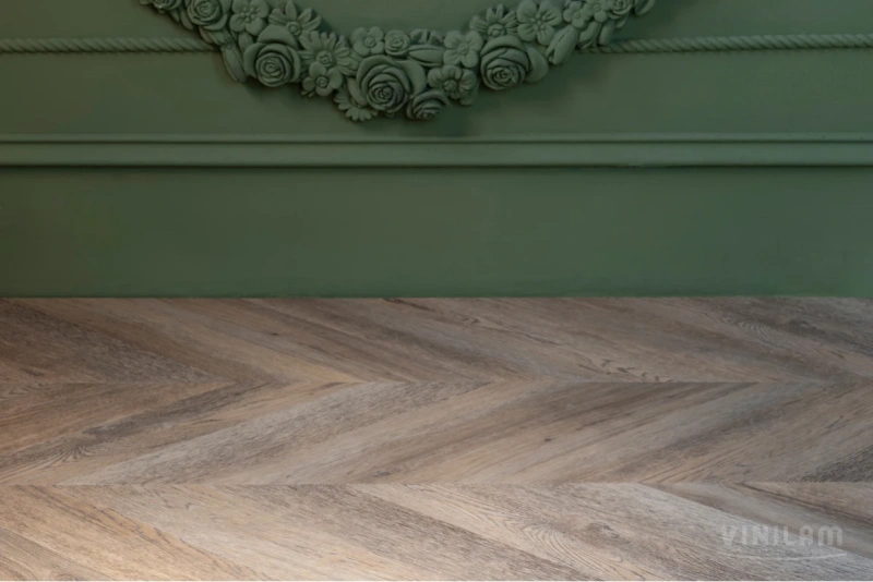 Виниловая плитка Vinilam Parquet Chevron Glue RI153616CL4 Шампань 