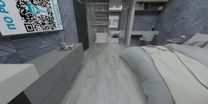 Виниловая плитка Art TILE HIT AT752 Бархат Ампир в спальне