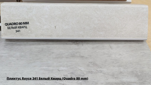 Плинтус Royce 341 Белый Кварц (Quadro 80 mm) + Линолеум Energy Landau 2