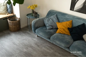 Фото Виниловая плитка Vinilam Ceramo Stone WPC 71614 Цемент Светлый 