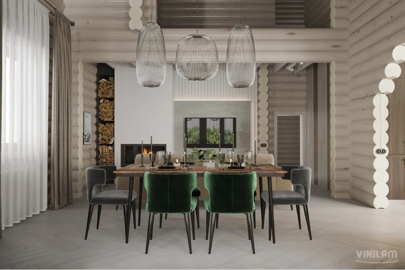 Виниловая плитка Vinilam Parquet Herringbone IS11366 Санторини 