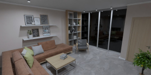 Виниловая плитка Moduleo Roots 55 EIR Mustang Slate 70939XL на полу