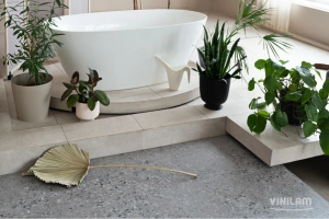 Фото Виниловая плитка Vinilam Ceramo Stone WPC 71613 Терраццо 