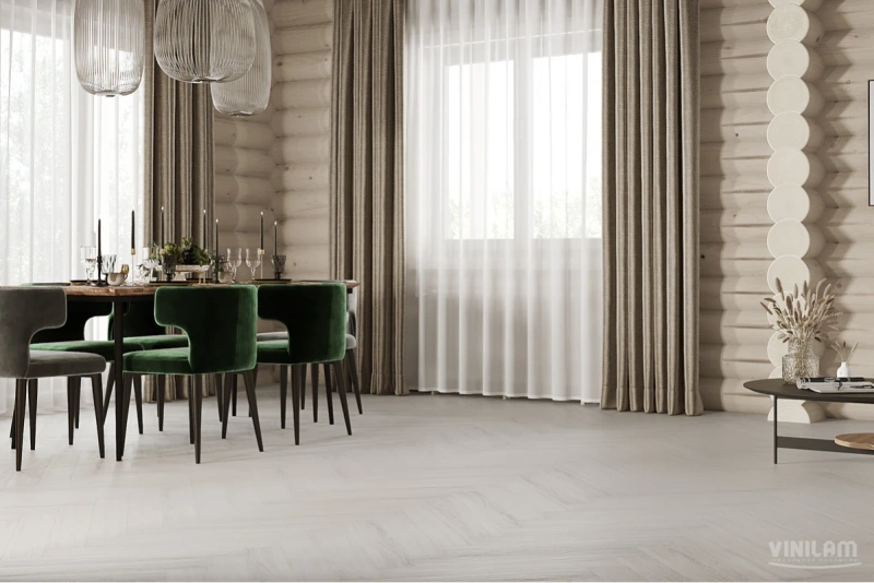 Виниловая плитка Vinilam Parquet Herringbone IS11366 Санторини 