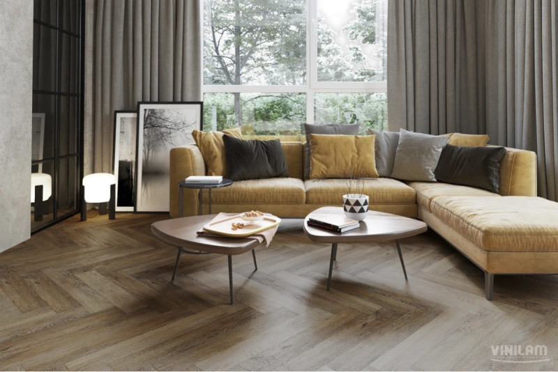 Виниловая плитка Vinilam Parquet Herringbone IS11377 Тусон 