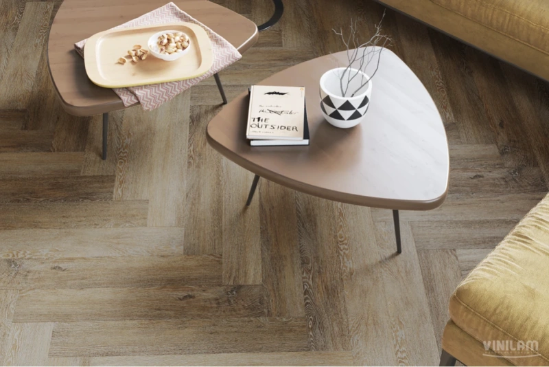 Виниловая плитка Vinilam Parquet Herringbone IS11377 Тусон 