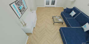 Кварц винил плитка Salag Herringbone Prime фото в интерьере