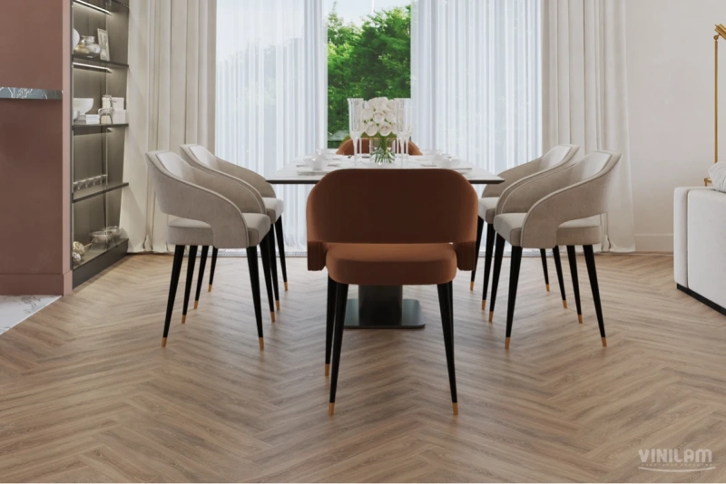 Виниловая плитка Vinilam Parquet Herringbone IS11355 Монпелье 