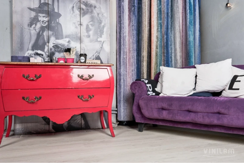 Виниловая плитка Vinilam Cork WPC 10077 Дуб Линтер 