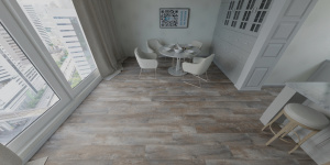 Кварц винил Moduleo Roots 40 Country Oak 24958 в интерьере кухни