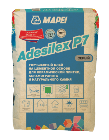 Клей для плитки Mapei ADESILEX P7 C2T серый