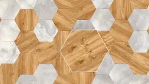 Виниловая плитка Moduleo Moods Big Hexagon Sierra Oak 58346 