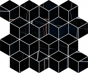Добор к плитке Kerama Marazzi Греппи (Мозаика настенная T017\14026 Греппи черный мозаичный глянцевый 45 х 37,5 см)